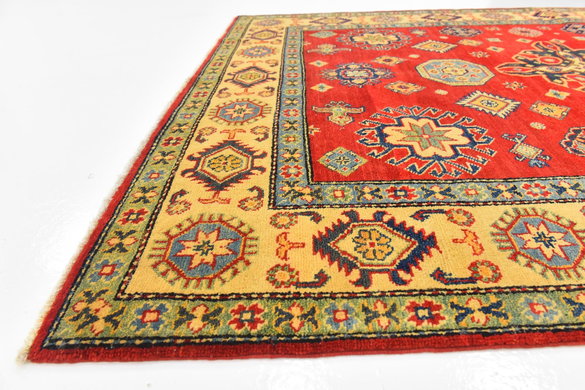 5' x 6' 8 Hand Knotted Kazak Rug