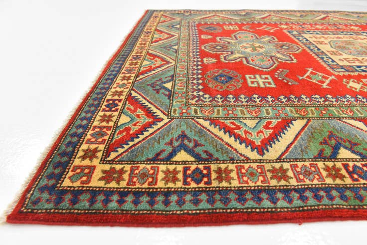 Detail image of 5' x 6' 4 Hand Knotted Kazak Rug