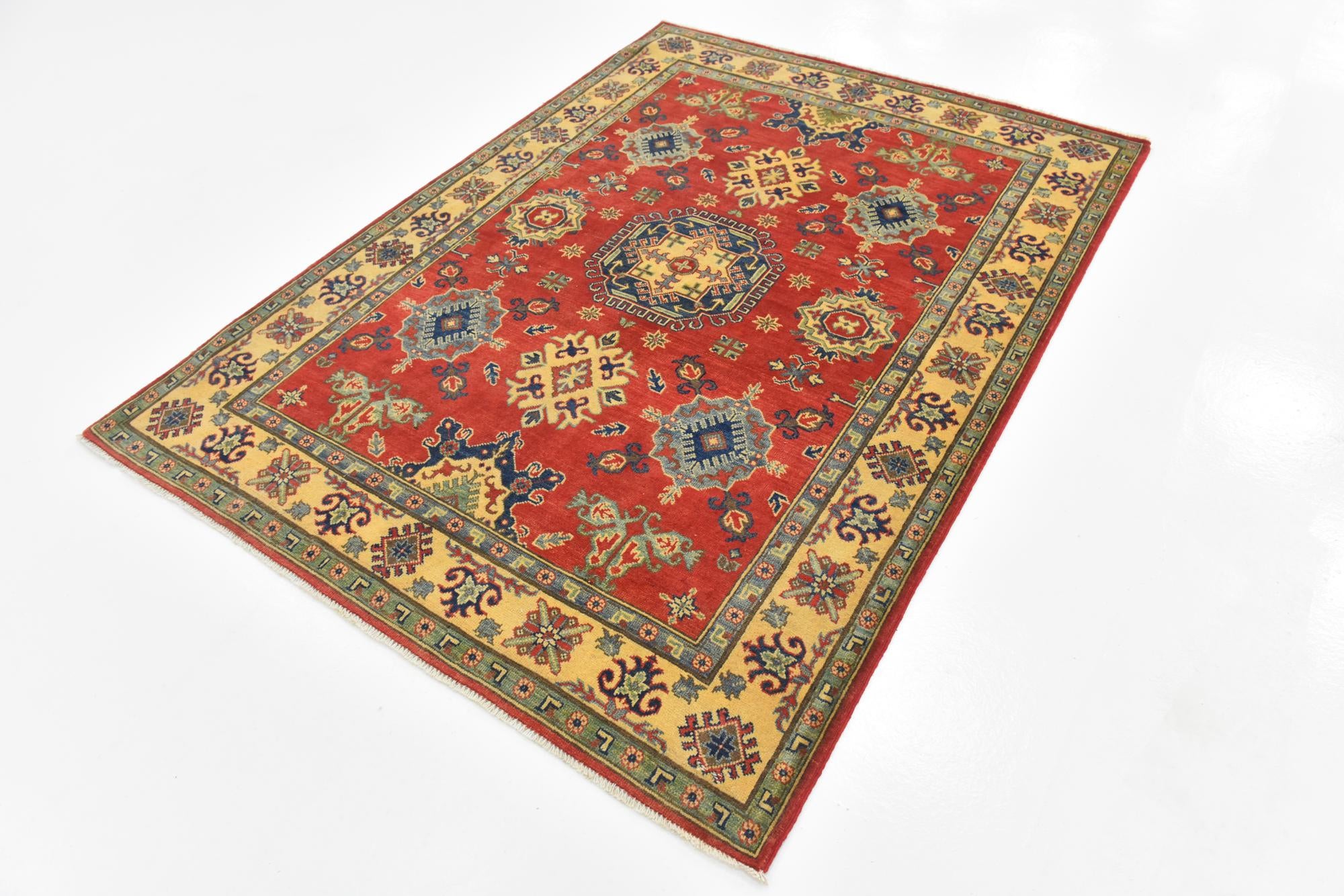 5' 2 x 7' 2 Hand Knotted Kazak Rug