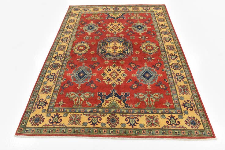 Detailansicht von 155cm x 220cm Handgeknüpft Kazak Teppich