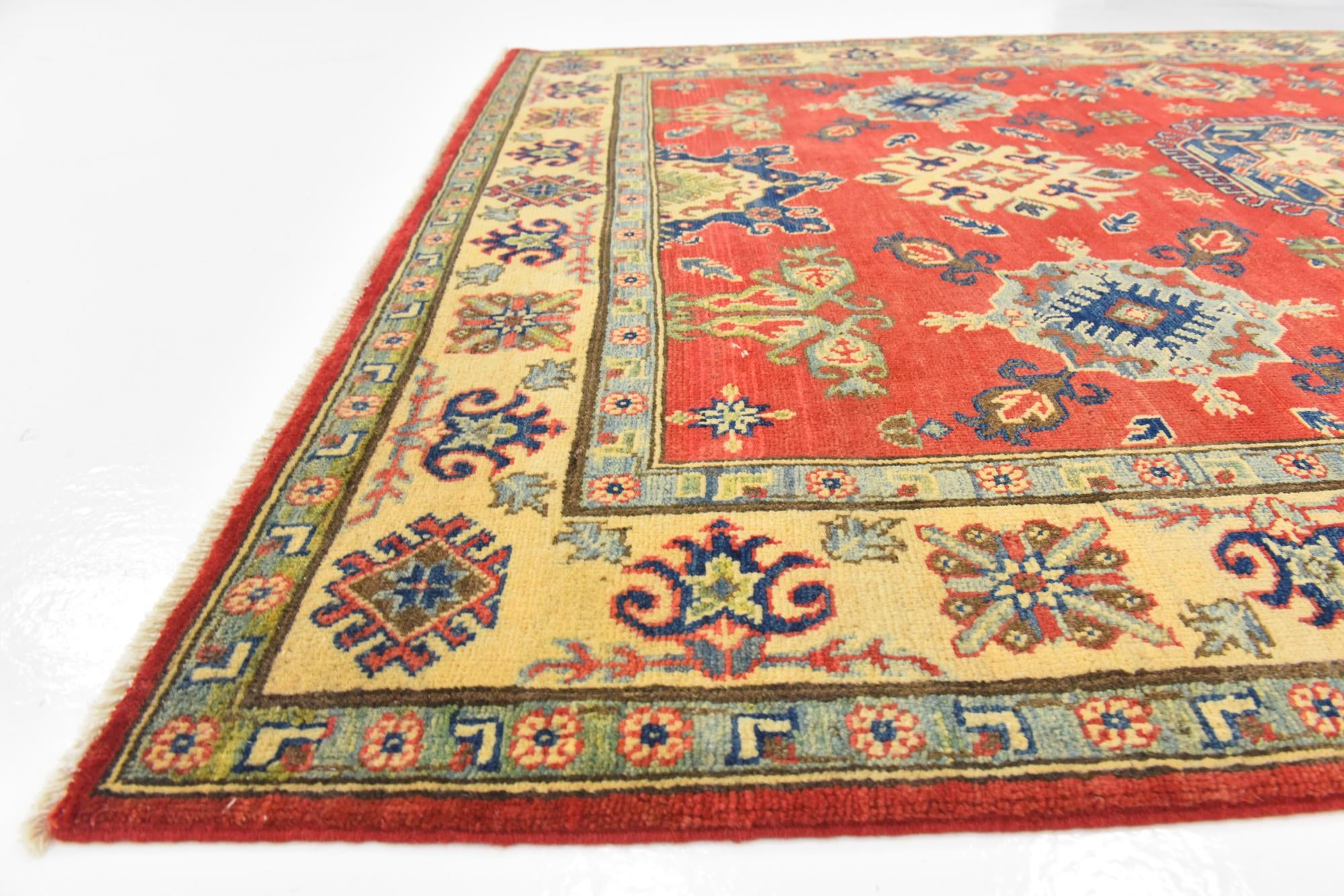 5' 2 x 7' 2 Hand Knotted Kazak Rug
