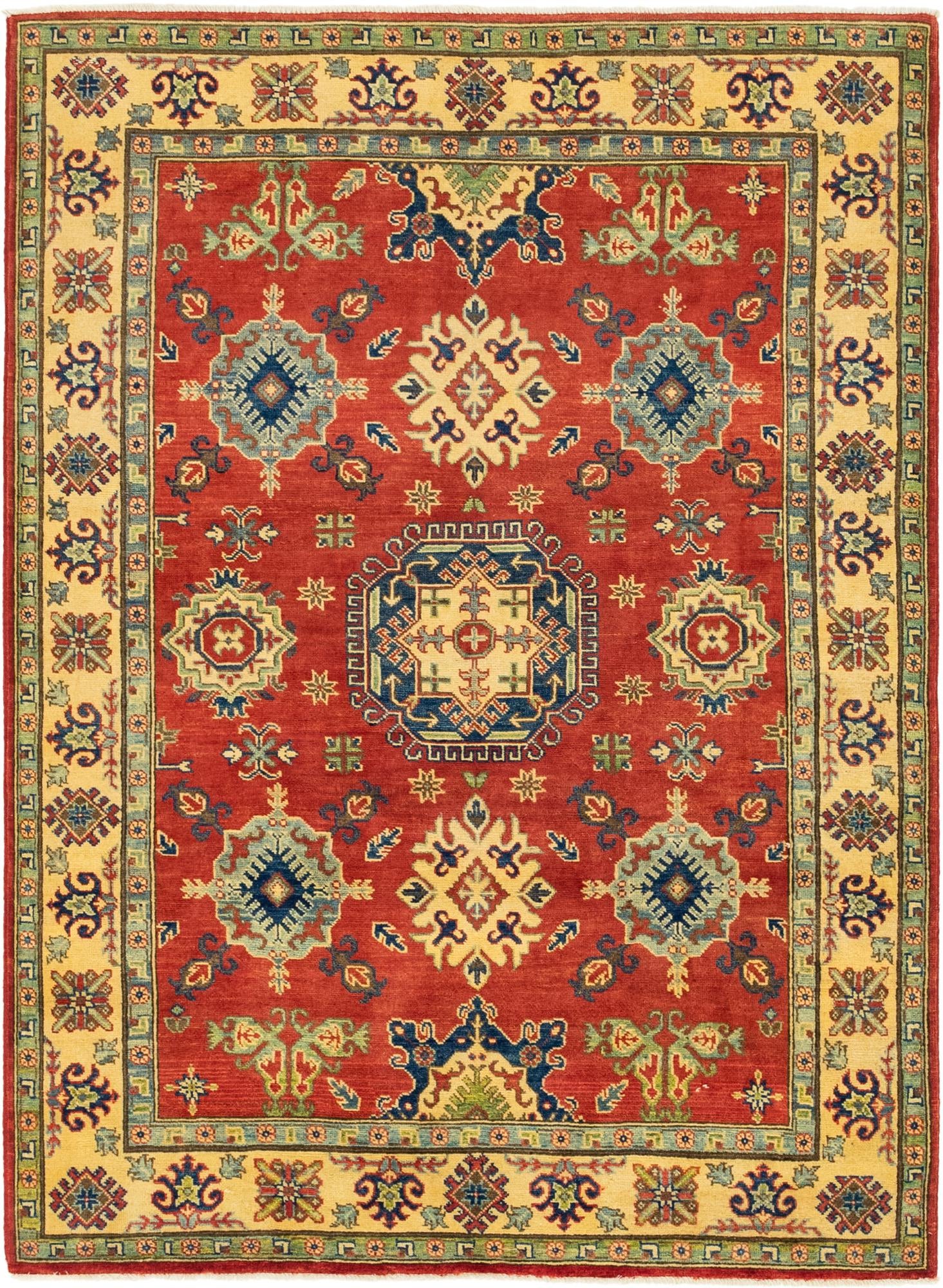 5' 2 x 7' 2 Hand Knotted Kazak Rug