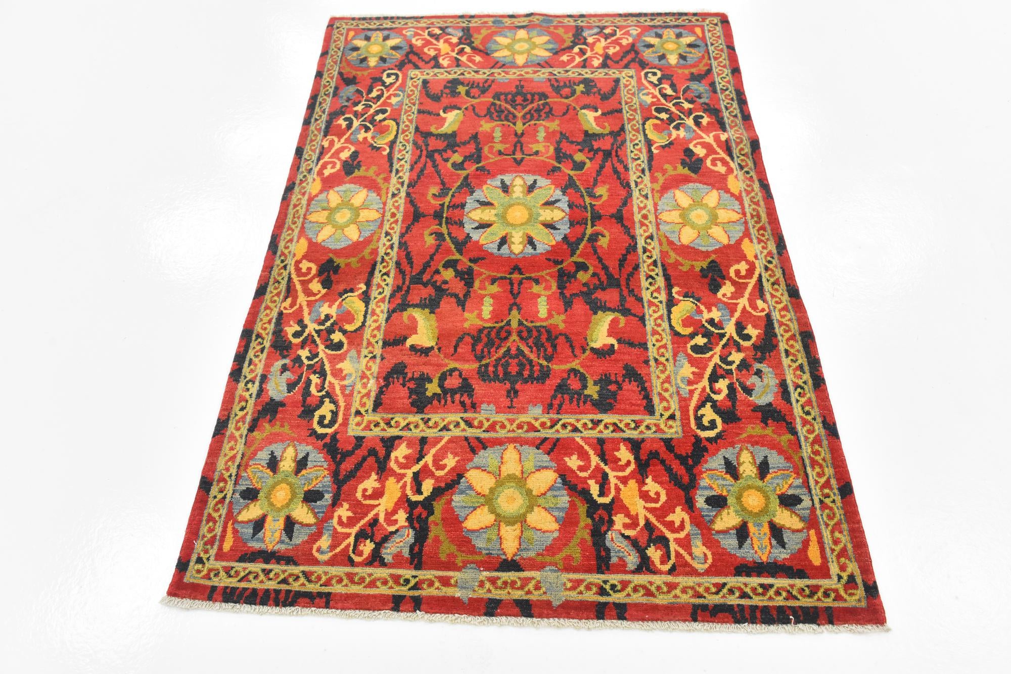 4' x 6' Hand Knotted Kazak Rug