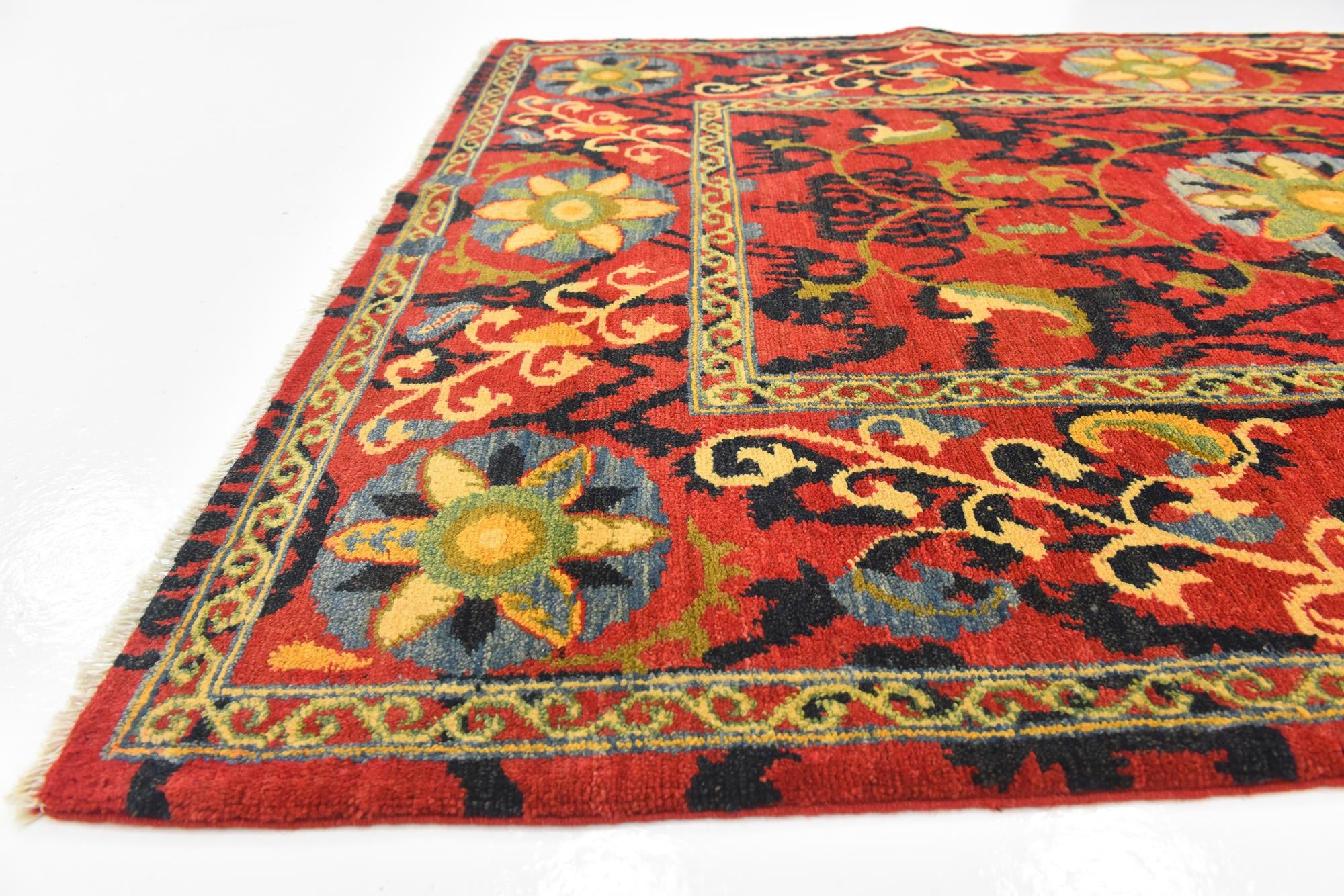 4' x 6' Hand Knotted Kazak Rug
