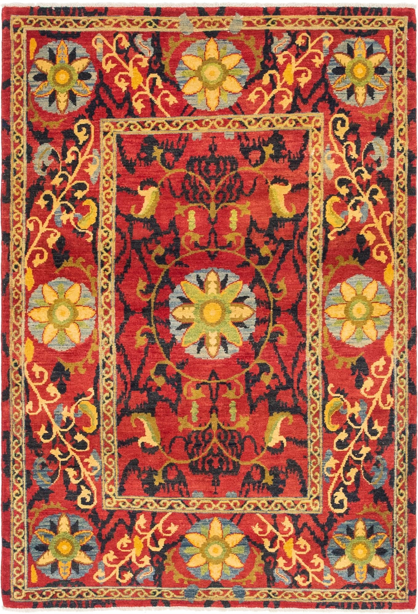 4' x 6' Hand Knotted Kazak Rug