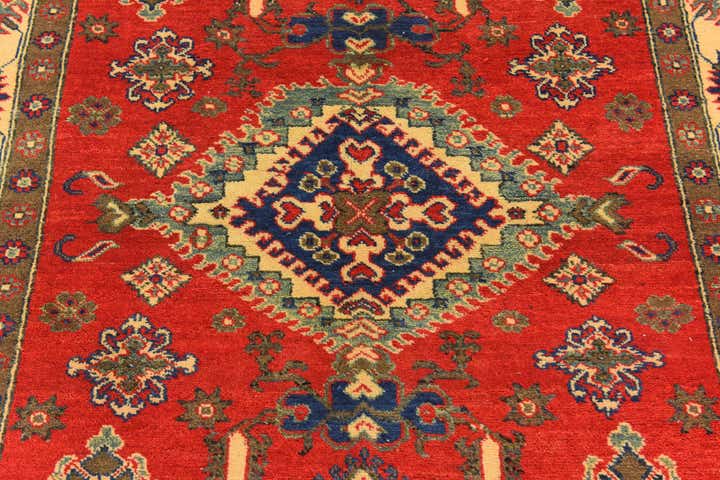 5' x 6' 4 Hand Knotted Kazak Rug