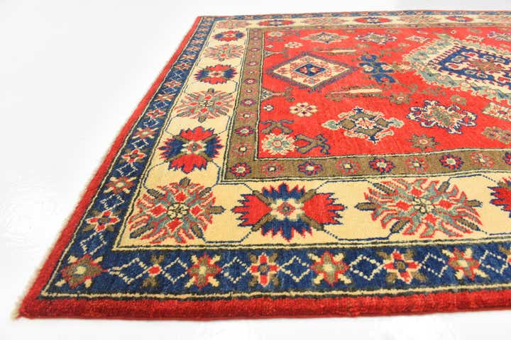 5' x 6' 4 Hand Knotted Kazak Rug