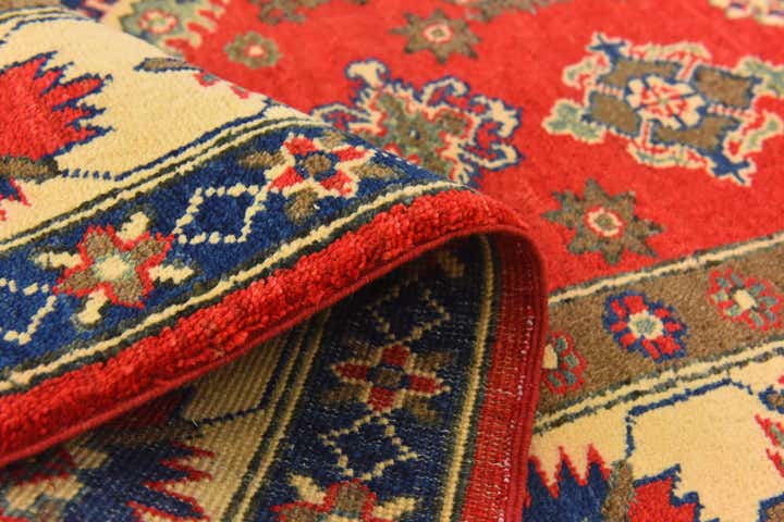 5' x 6' 4 Hand Knotted Kazak Rug