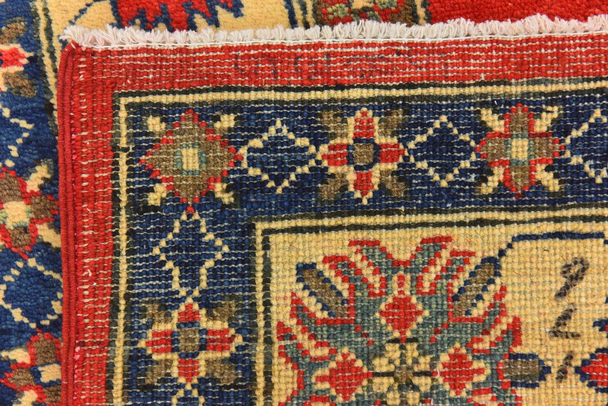 5' x 6' 4 Hand Knotted Kazak Rug