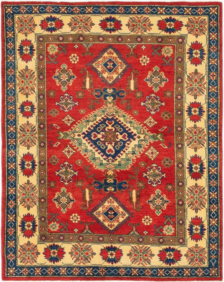 Detail image of 5' x 6' 4 Hand Knotted Kazak Rug