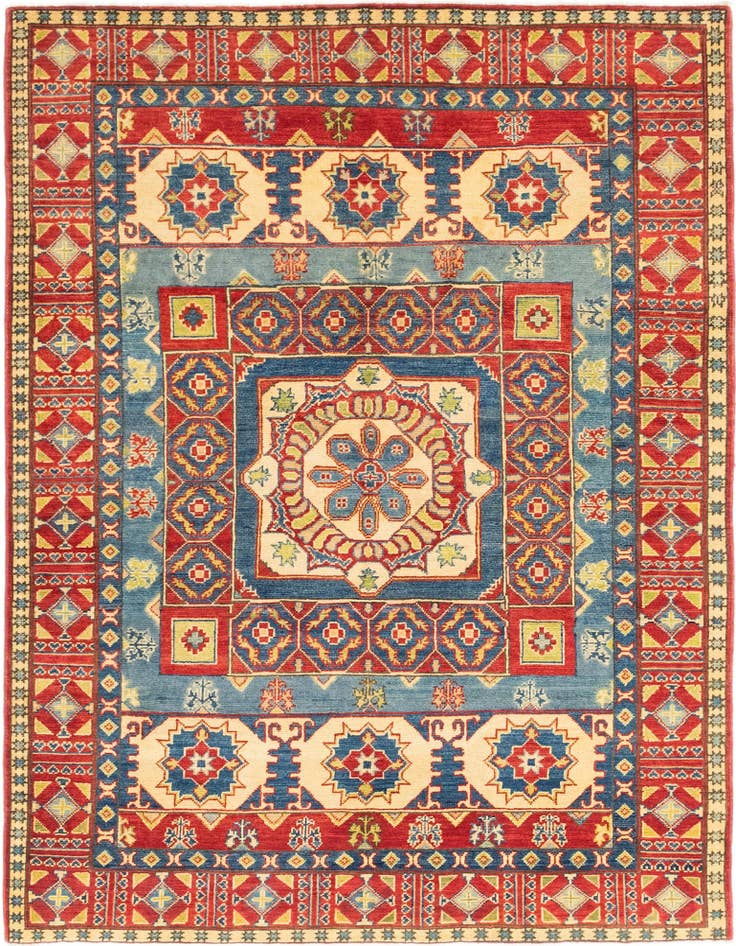 Detail image of 5' 3 x 6' 10 Hand Knotted Kazak Rug