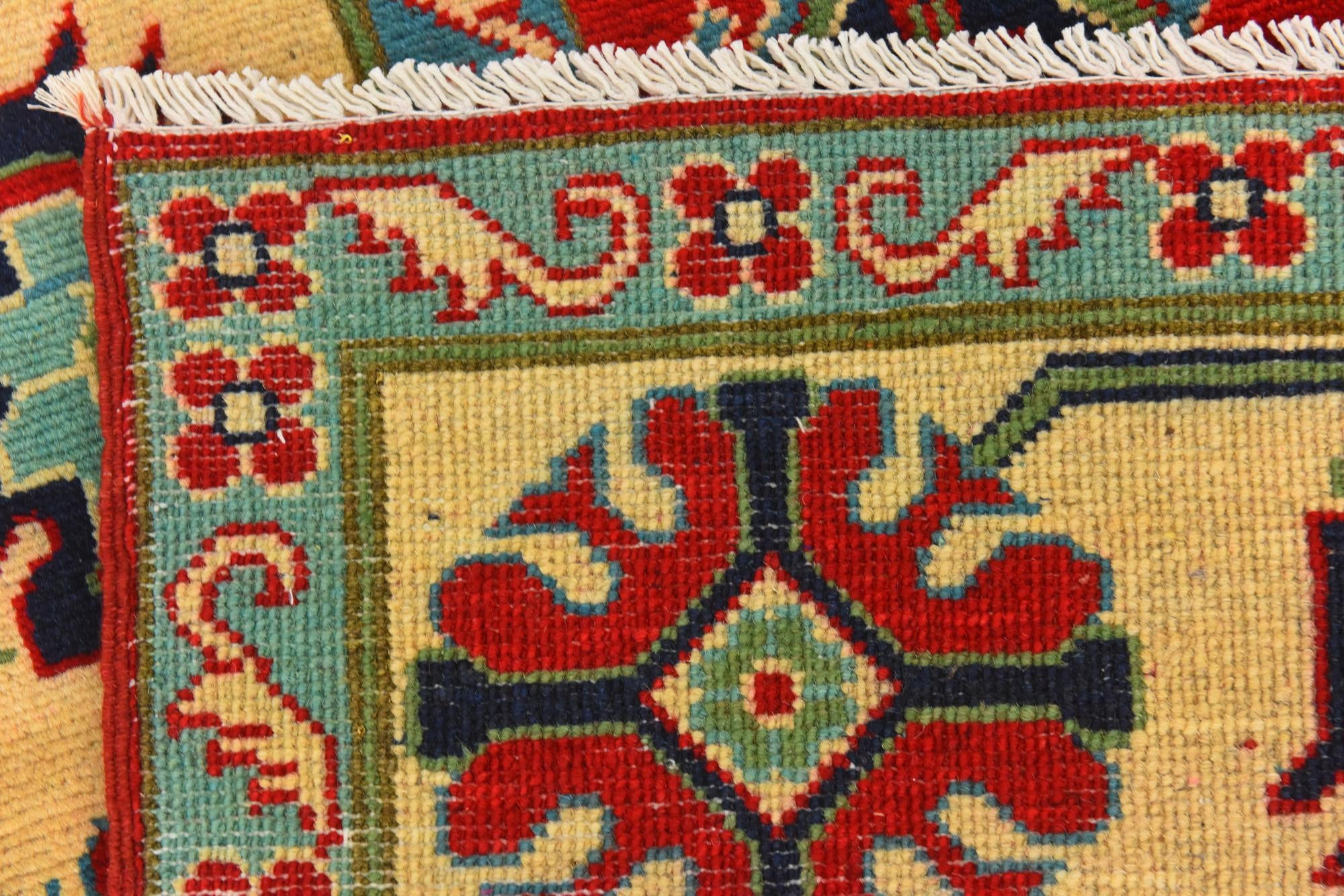 5' 8 x 8' 3 Hand Knotted Kazak Rug