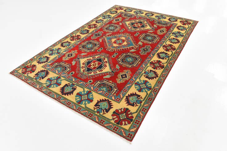 Detail image of 5' 8 x 8' 3 Hand Knotted Kazak Rug