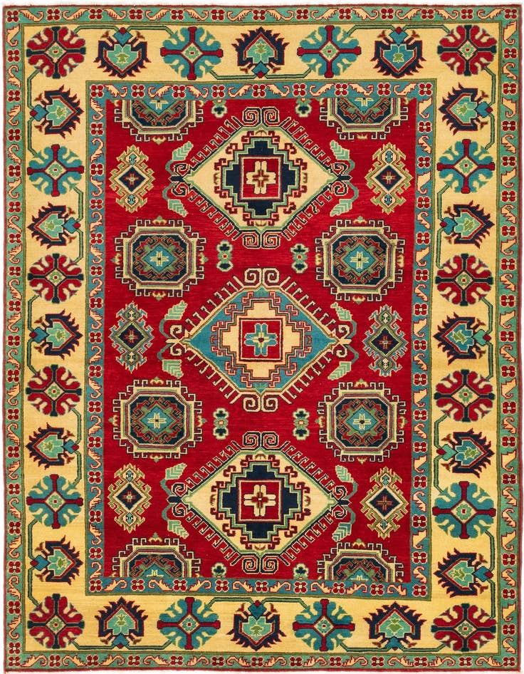 Detail image of 5' 8 x 8' 3 Hand Knotted Kazak Rug