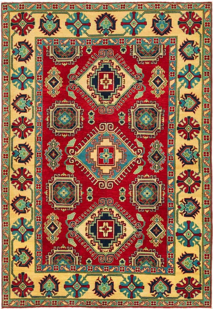 5' 8 x 8' 3 Hand Knotted Kazak Rug
