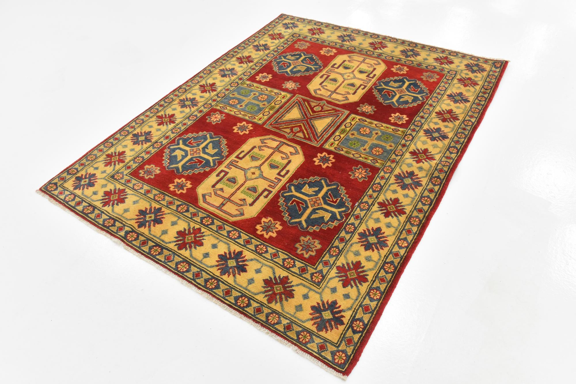 5' x 6' 8 Hand Knotted Kazak Rug
