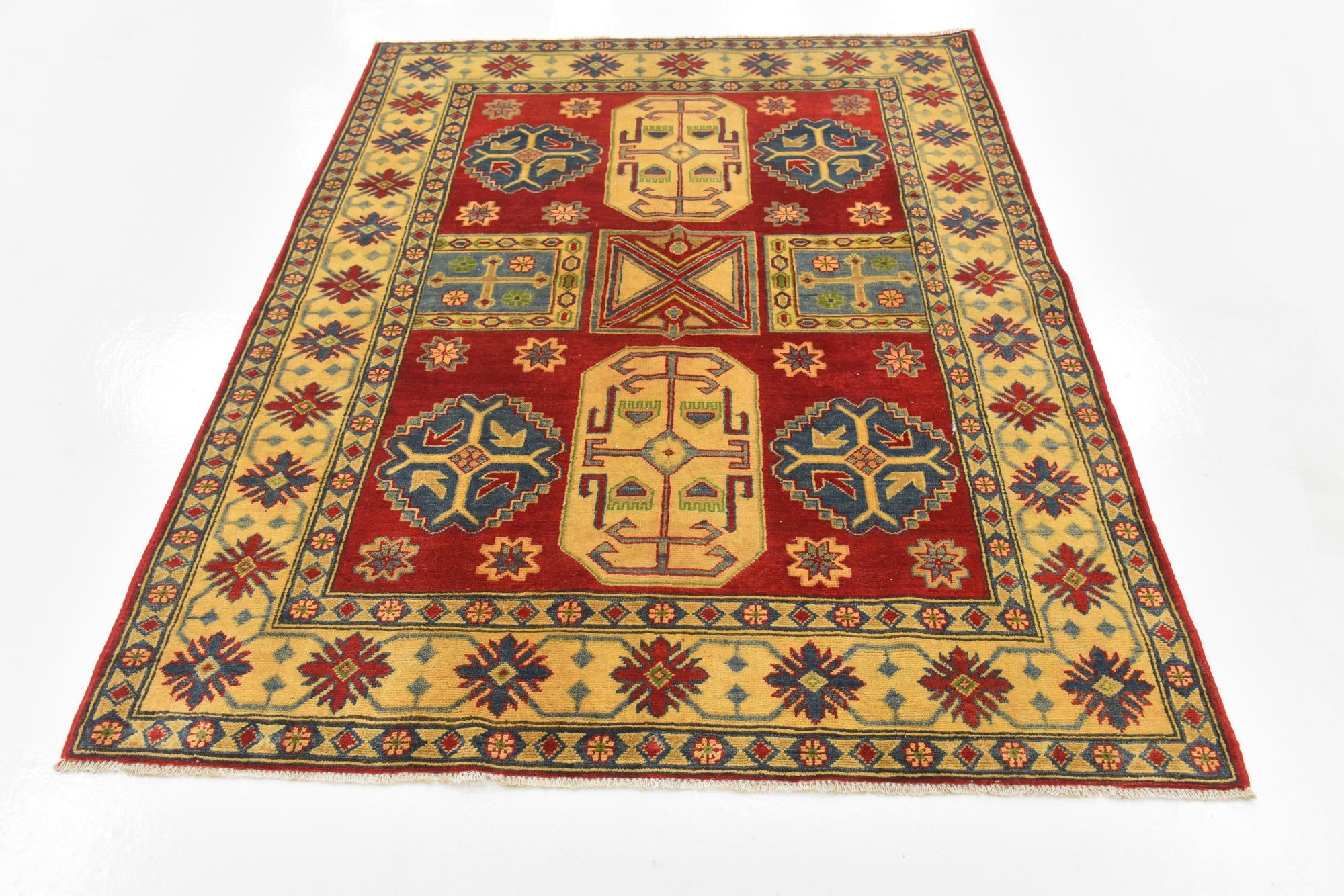 5' x 6' 8 Hand Knotted Kazak Rug