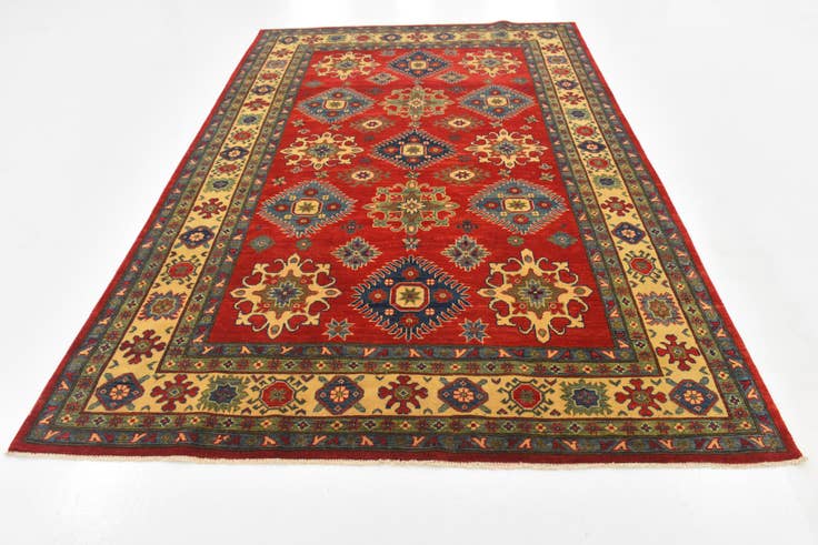 Detail image of 6' 6 x 9' 9 Hand Knotted Kazak Rug