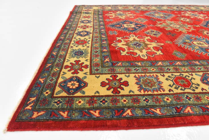 Detail image of 6' 6 x 9' 9 Hand Knotted Kazak Rug