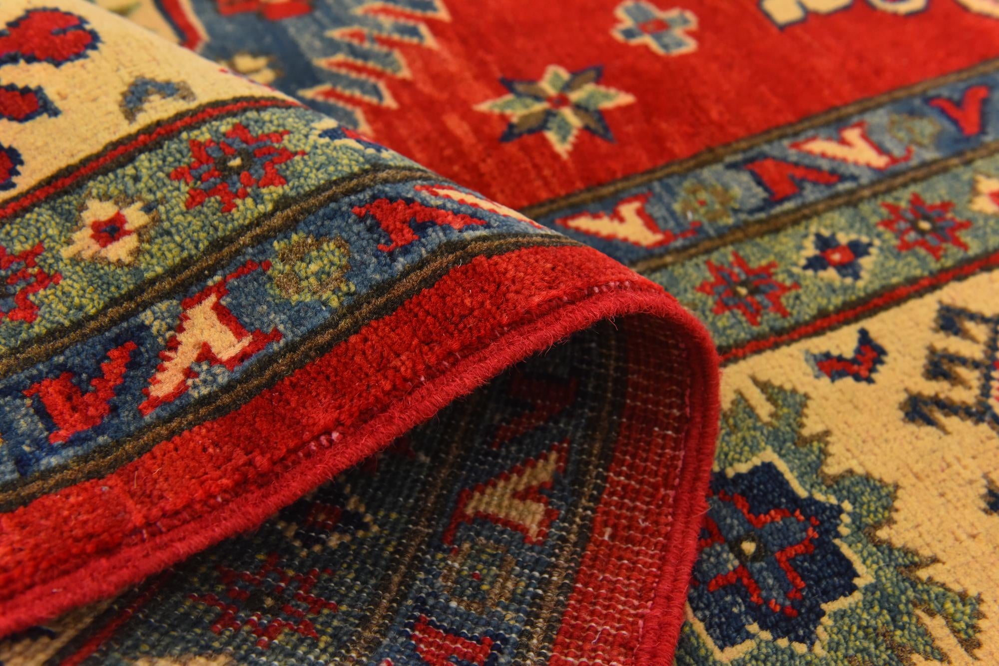 6' 6 x 9' 9 Hand Knotted Kazak Rug