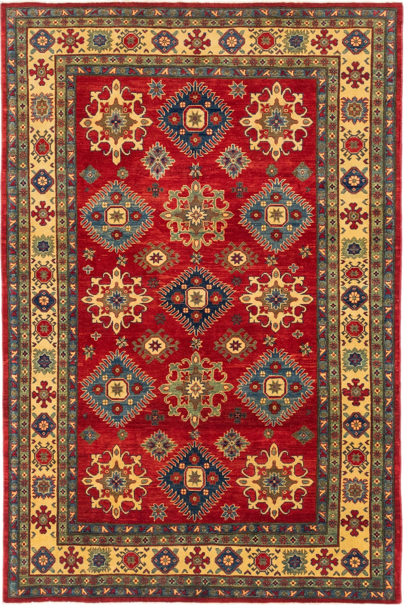 6' 6 x 9' 9 Hand Knotted Kazak Rug