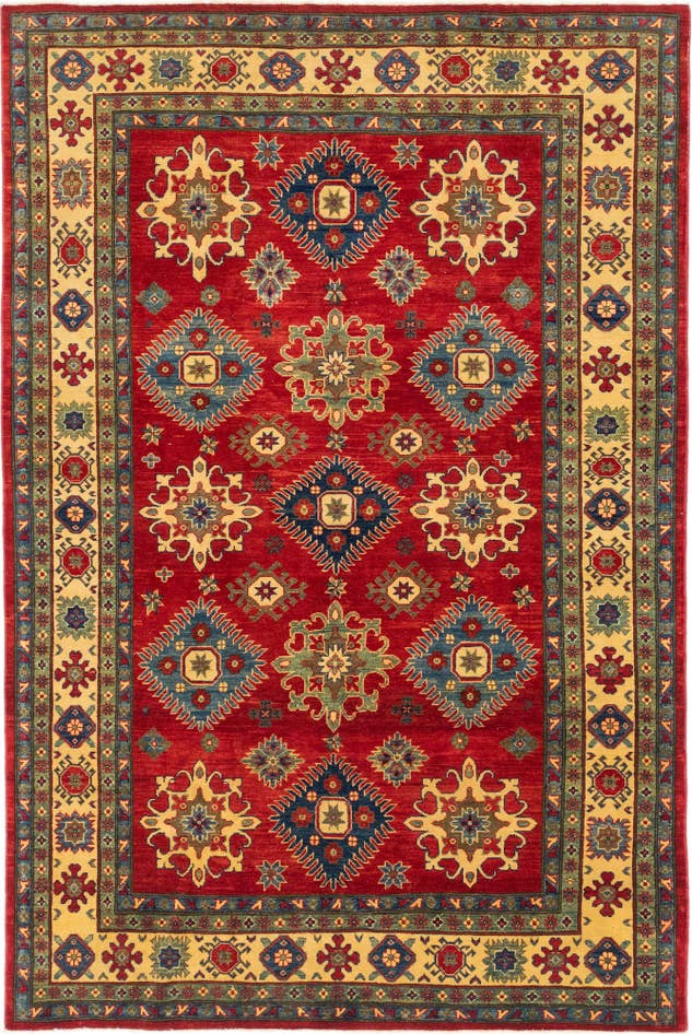 Detail image of 6' 6 x 9' 9 Hand Knotted Kazak Rug