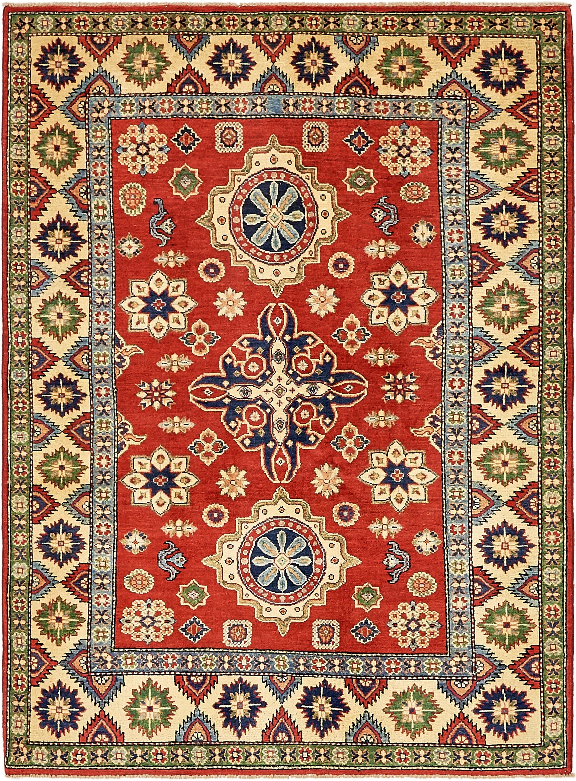 5' x 6' 8 Hand Knotted Kazak Oriental Rug