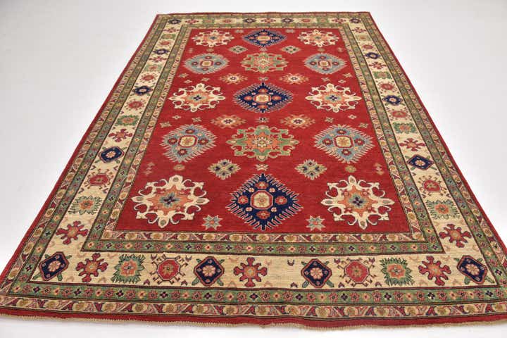 6' 6 x 10' 2 Hand Knotted Kazak Rug