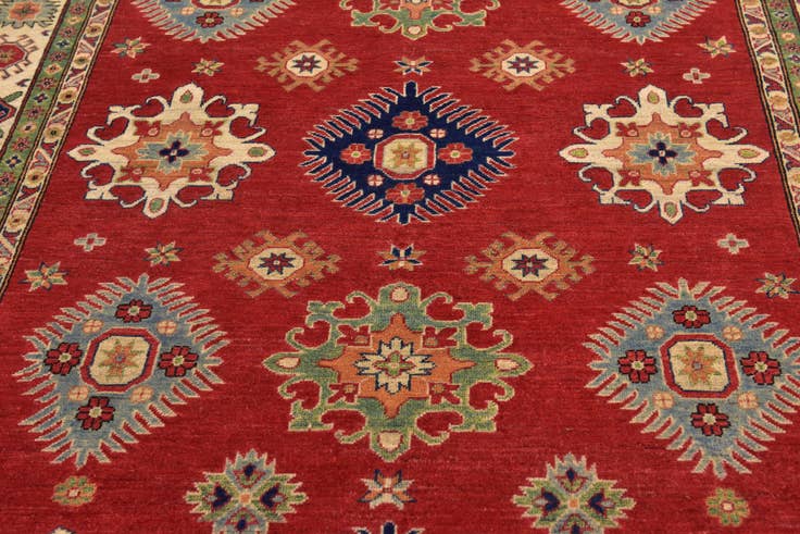 Detail image of 6' 6 x 10' 2 Hand Knotted Kazak Rug