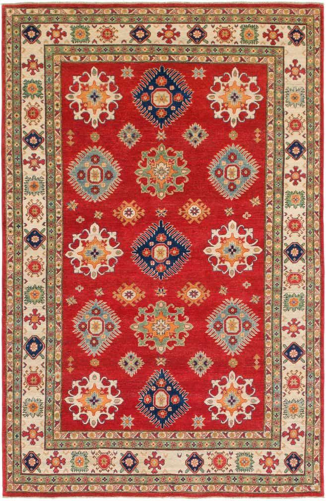 6' 6 x 10' 2 Hand Knotted Kazak Rug