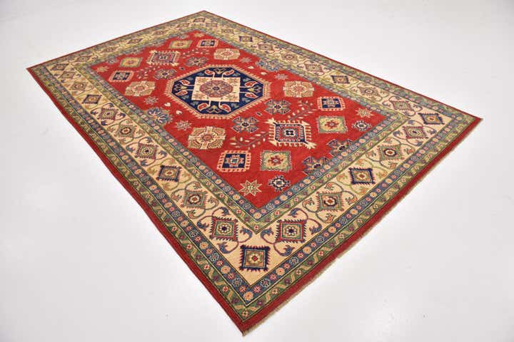 6' 5 x 10' 2 Hand Knotted Kazak Rug