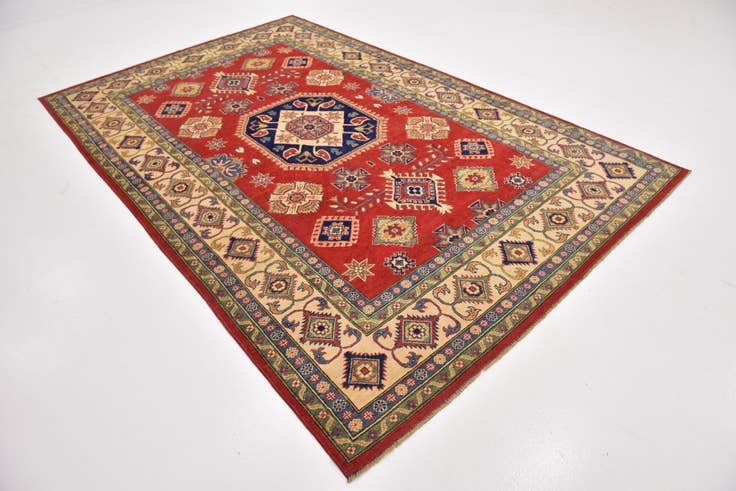 Detail image of 6' 5 x 10' 2 Hand Knotted Kazak Rug