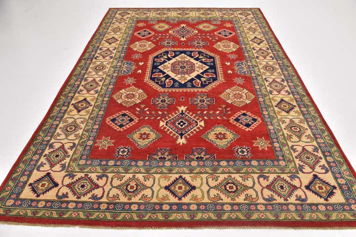 6' 5 x 10' 2 Hand Knotted Kazak Rug