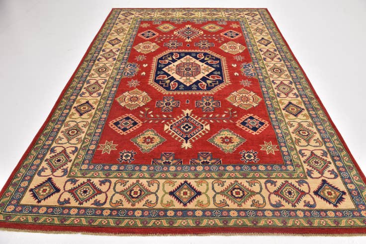 Detail image of 6' 5 x 10' 2 Hand Knotted Kazak Rug