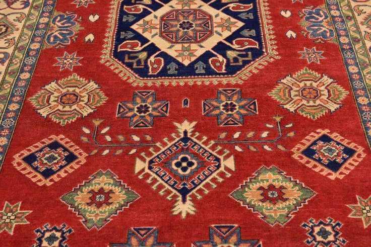 Detail image of 6' 5 x 10' 2 Hand Knotted Kazak Rug