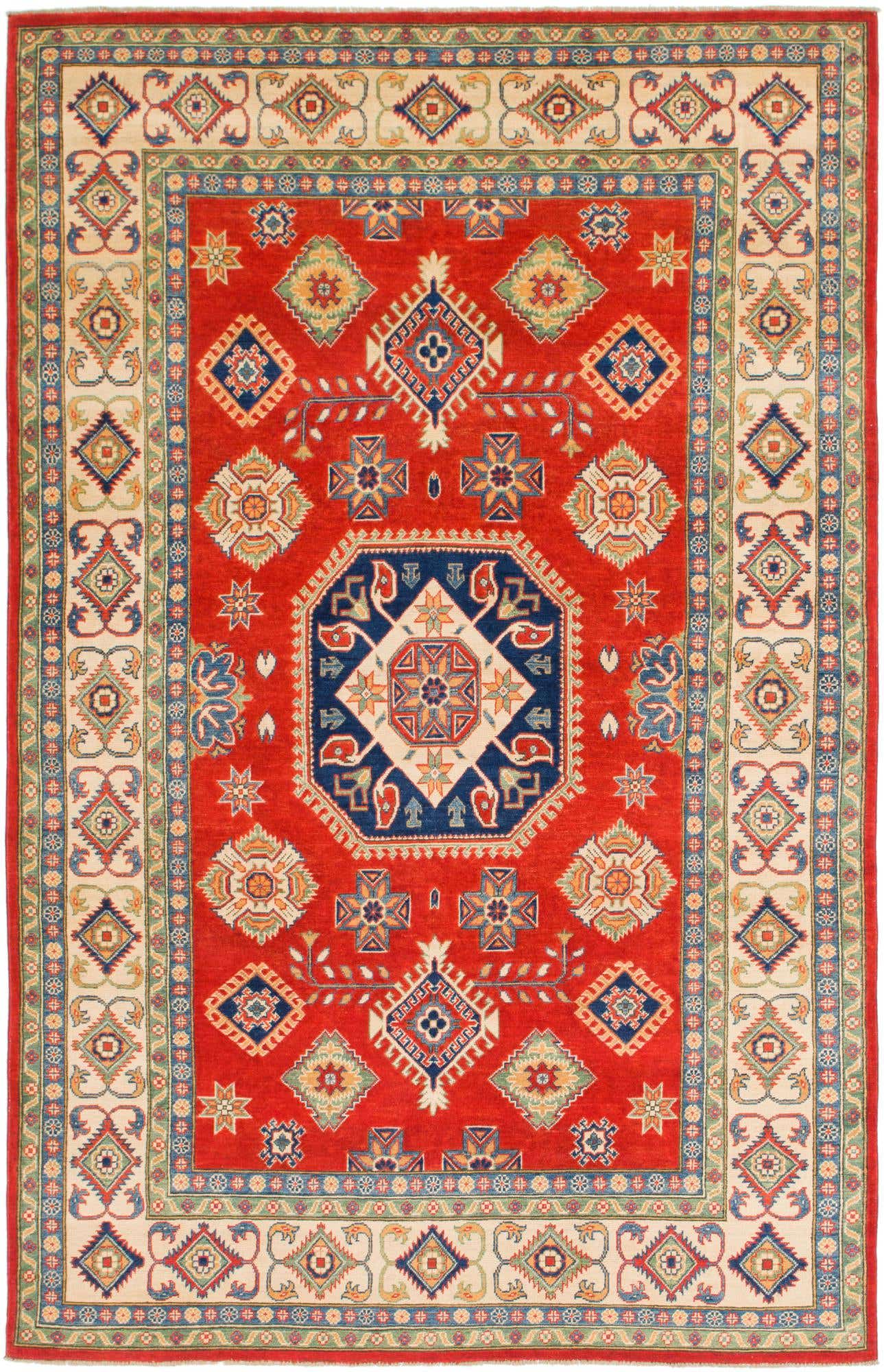 6' 5 x 10' 2 Hand Knotted Kazak Rug