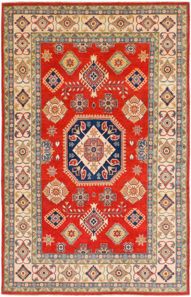 6' 5 x 10' 2 Hand Knotted Kazak Rug