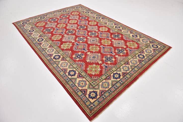 Detail image of 6' 6 x 9' 6 Hand Knotted Kazak Rug