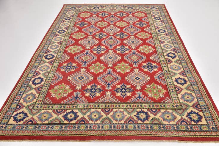 Detail image of 6' 6 x 9' 6 Hand Knotted Kazak Rug