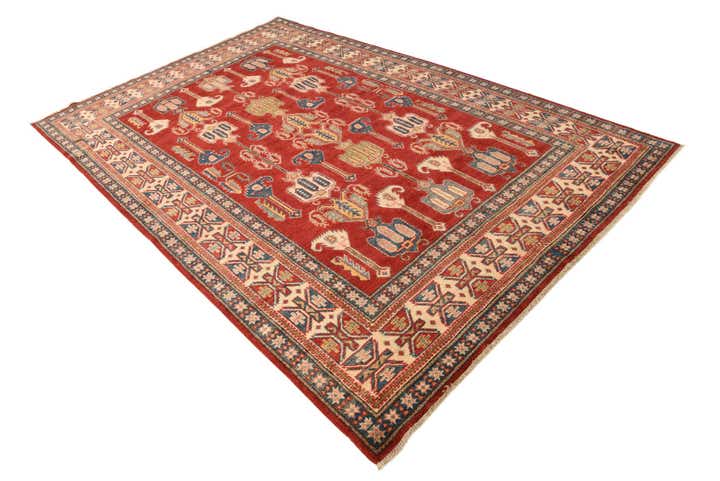 6' 3 x 9' 8 Hand Knotted Kazak Rug