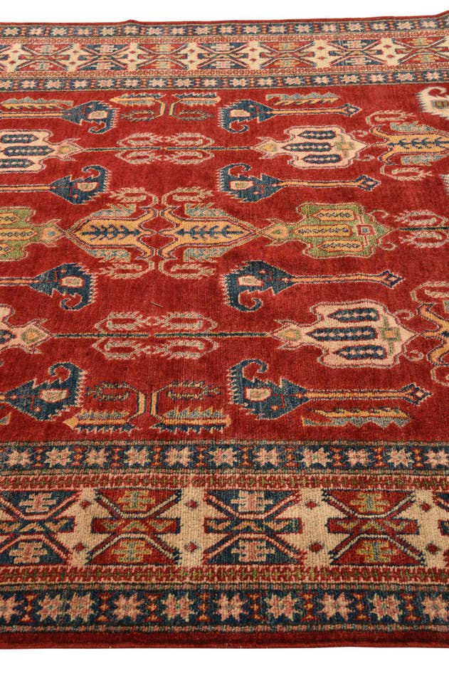 Detail image of 6' 3 x 9' 8 Hand Knotted Kazak Rug