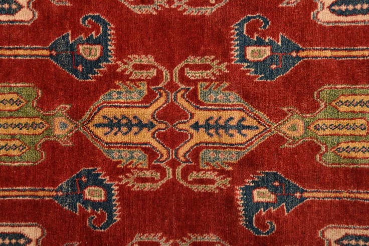 Detail image of 6' 3 x 9' 8 Hand Knotted Kazak Rug