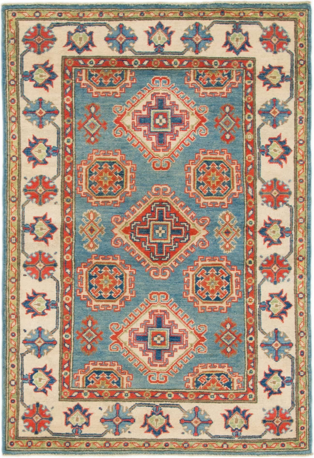 3' 3 x 4' 10 Hand Knotted Kazak Rug