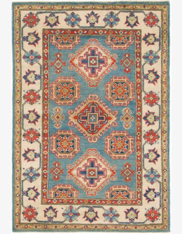 3' 3 x 4' 10 Hand Knotted Kazak Rug