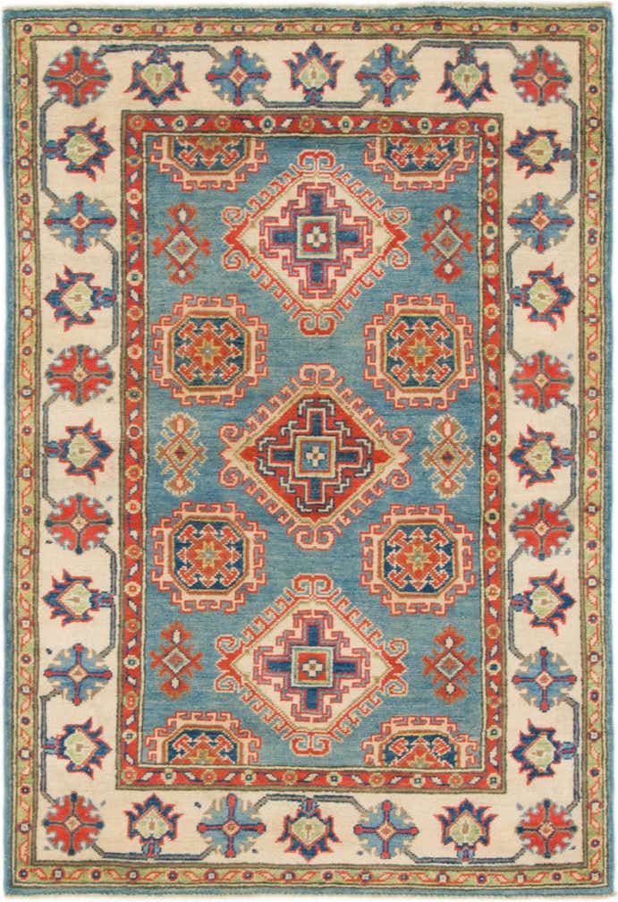 3' 3 x 4' 10 Hand Knotted Kazak Rug