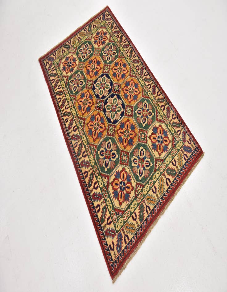 Detail image of 3' 2 x 5'  Hand Knotted Kazak Rug