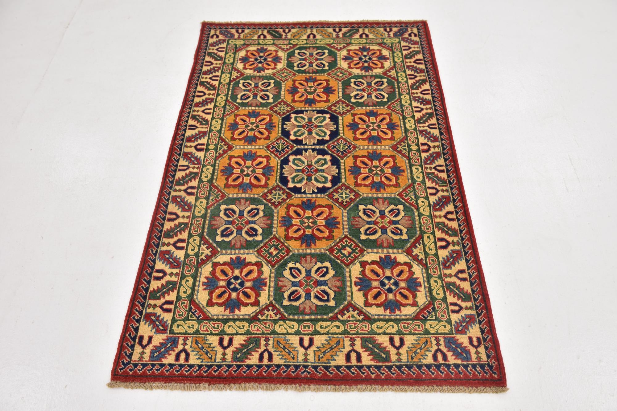 3' 2 x 5' Hand Knotted Kazak Rug