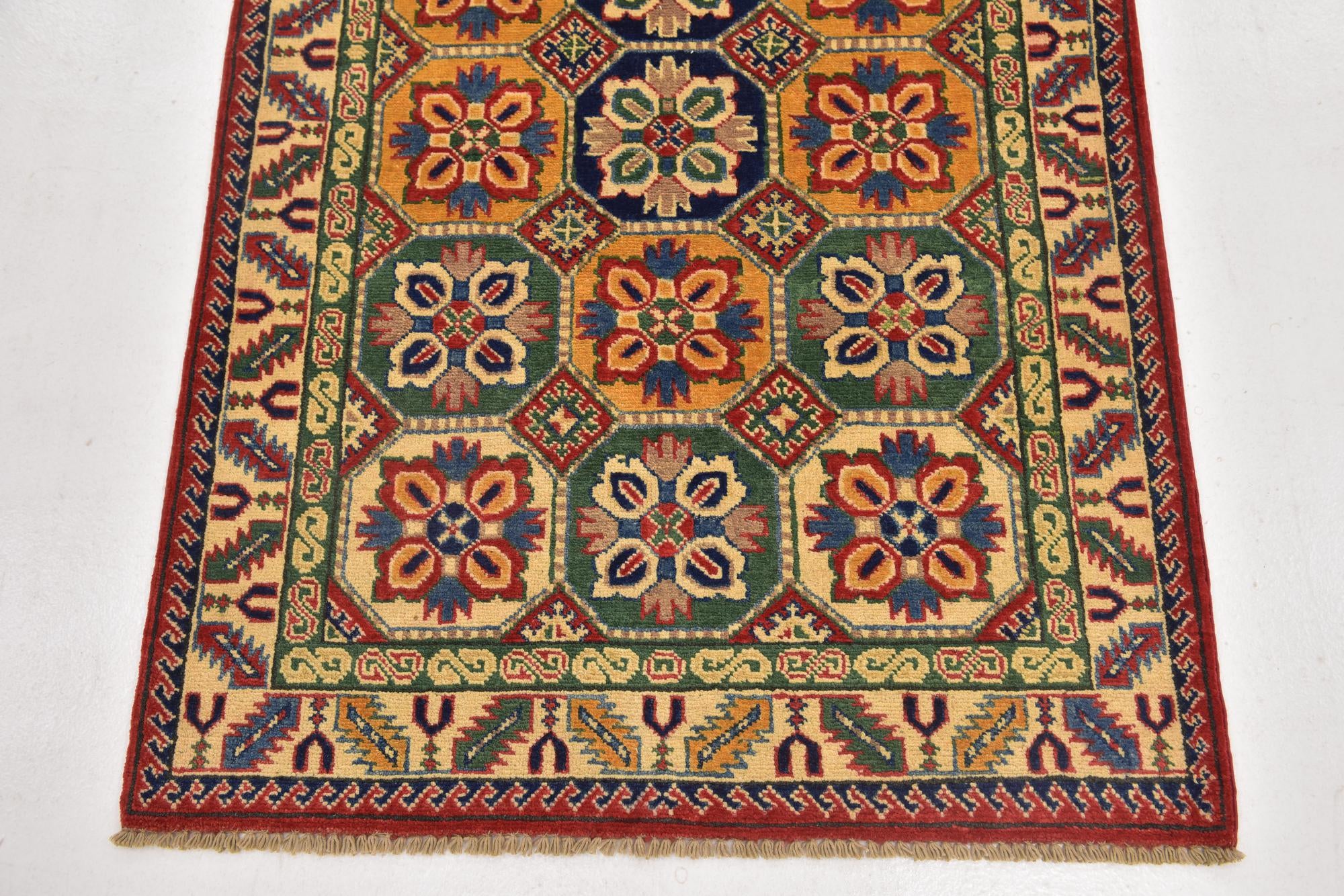 3' 2 x 5' Hand Knotted Kazak Rug