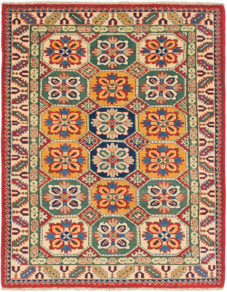 Detail image of 3' 2 x 5' Hand Knotted Kazak Rug