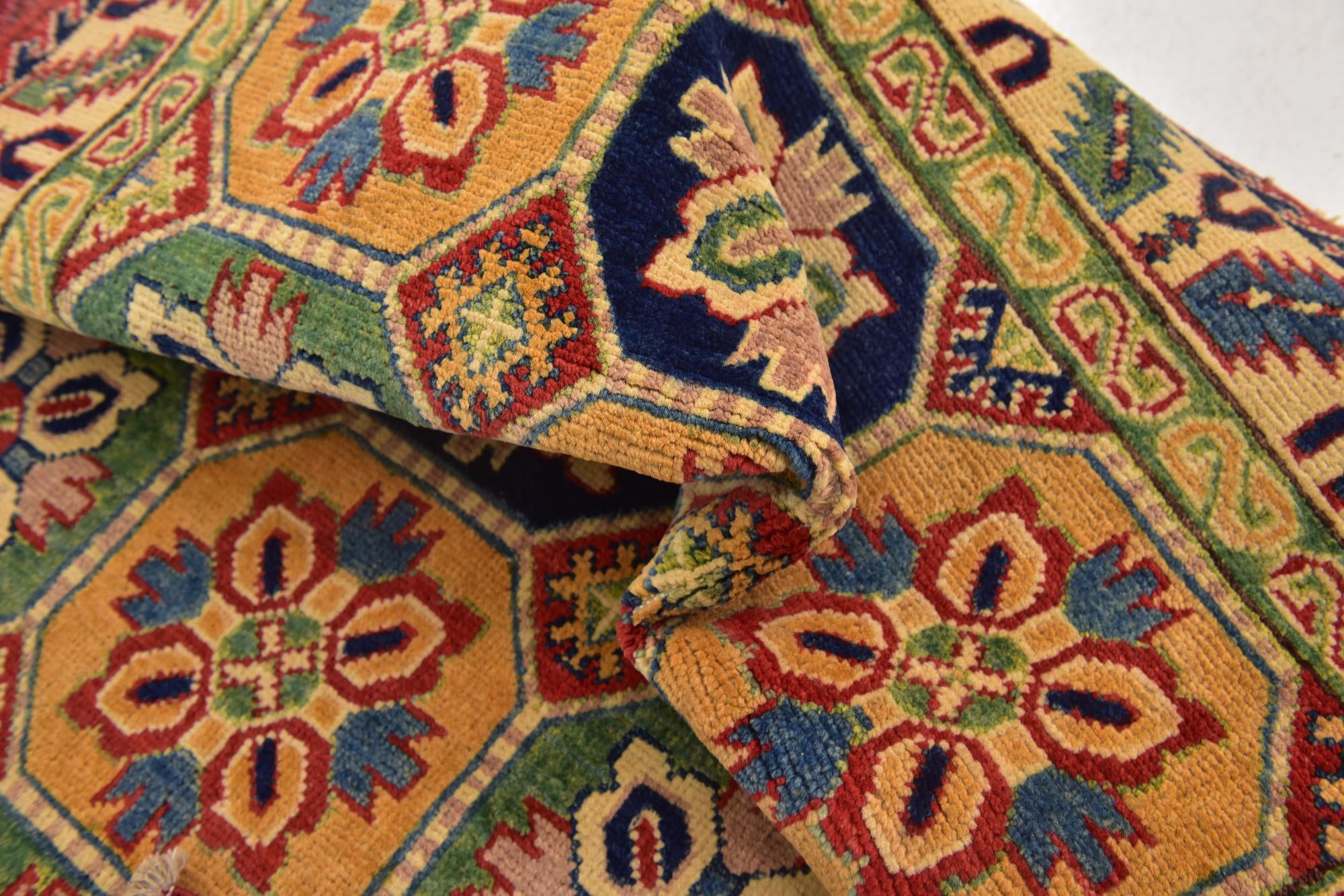 3' 2 x 5' 6 Hand Knotted Kazak Rug